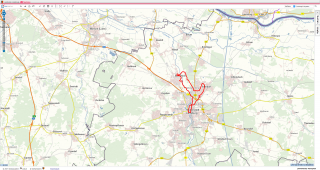 Karte Fahrradtour Backsteintour vom Geoportal Landkreis Lüneburg						
